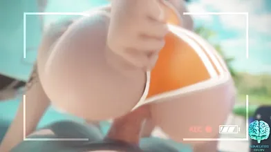 Unidentified Tentacle Creature Gropes and Fucks the Unaware Yeero in a Mix of Sexual Positions while Floating on Right Round Babys Bouncy Breasts