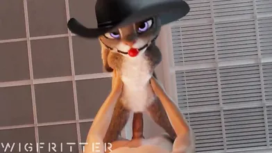 Bratty Officer Judy Hopps Gets Dominated By Wigfitter in a Wet T-Shirt Contest
