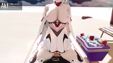 On the beach with Kiana, its ACT time!