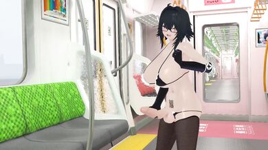 Sexual Odyssey of a Futa Black Haired Girl in the Train (Sinensian)