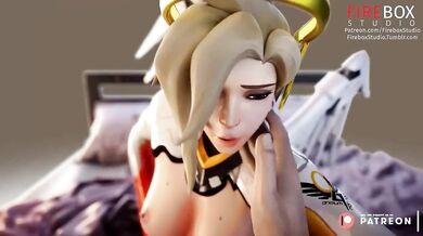 Three is a Crowd, But Not in this Threesome! Mercy and Widowmaker Engage in Passionate Love-Making While Overcoming Their Fears of Intimacy Together