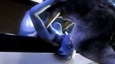 "The Incredible Love Affair of Liara and Her Beloved Dog Who Face Fucks Her!"