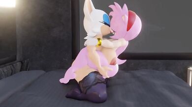 "Busty Bitches: The Lustful Lesbian Adventure of Rouge and Amy"