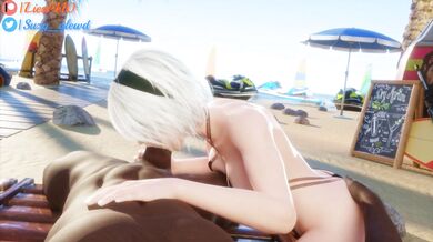 "Sexy Summer Beach Day with Two Big-Boobed Babes"