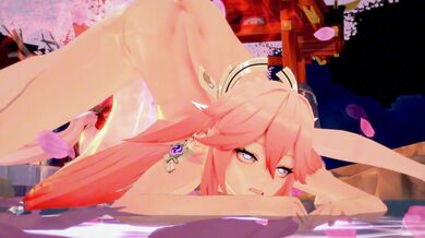 'Yae and Miko get fucked by Changli in the forest (No Sound)'