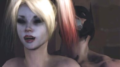 'Massive Twin Cocks Split Personalities Inside Hot Blonde Harley Quinn'