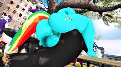 'Lost in a Rainbow Dash fantasy world'