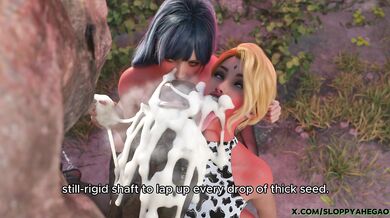 'Tentacle Love: Hinata and Tsunade's Wild Ride with the Giant Cock of a Naughty Monster'