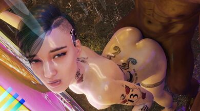 'Rainy Night City Adventure! Judy's Clapping Cheeks Get Blackened. [Echiee]'