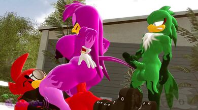 'Waterfalling Cockscrewing with Flying Dildo in the Bathroom [hentaibuckets]'