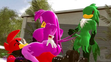 'Waterfalling Cockscrewing with Flying Dildo in the Bathroom [hentaibuckets]'