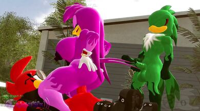 'Waterfalling Cockscrewing with Flying Dildo in the Bathroom [hentaibuckets]'