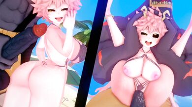 "One-night stand turns into a morning delight for Mina Ashido as she gets dominated and fucked senseless by Nomu in a full nelson position."