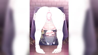 "Wasting away in the trash can, Miyu moans as she desperately seeks release from her overflowing rubbish bin."