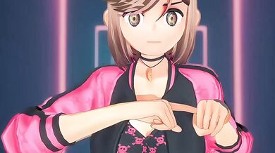 "Unleashing Her Inner Sex Kitten: Ahanubis Aggressive Tease - Suggestive Fucking Gesture"