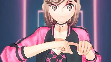 "Unleashing Her Inner Sex Kitten: Ahanubis Aggressive Tease - Suggestive Fucking Gesture"