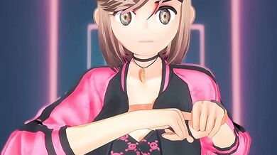 "Unleashing Her Inner Sex Kitten: Ahanubis Aggressive Tease - Suggestive Fucking Gesture"