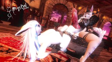 'Sexy Kitten and Puppy Playtime'