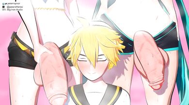 "Ball-Worshipping Kagamine Len's Delightful Love-Making Session"
