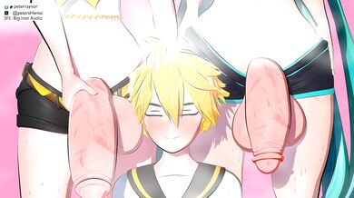 "Ball-Worshipping Kagamine Len's Delightful Love-Making Session"