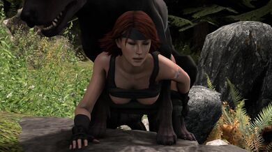 "The Lusty Labrador: Meryl getting pounded by Artorias the Hound"