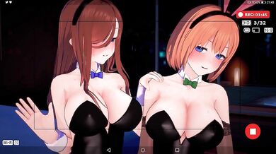 'Miku, Yotsuba and their two friends engage in a passionate love affair with each other in this intense hentai video.'