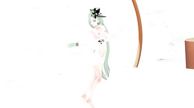 "Unveiling Desire - A Hentai MMD 3D Animation Showcasing Transparent Clothing and a Sensual Undress Dance."
