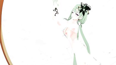 "Unveiling Desire - A Hentai MMD 3D Animation Showcasing Transparent Clothing and a Sensual Undress Dance."