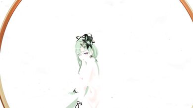 "Unveiling Desire - A Hentai MMD 3D Animation Showcasing Transparent Clothing and a Sensual Undress Dance."