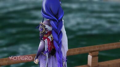 "Cumming on the Rainy Rooftop with Raiden's Creampie"