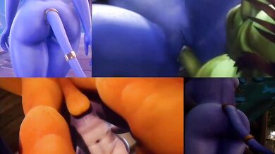 'Two horny lovers connect in the steamy shower'