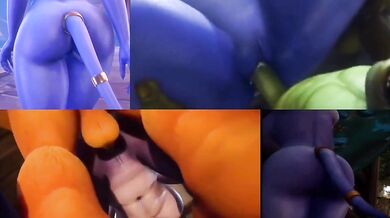 'Two horny lovers connect in the steamy shower'