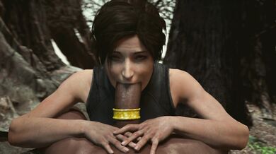 "Juicy Adventure: Lara Croft Sucking a Chubby Dick"