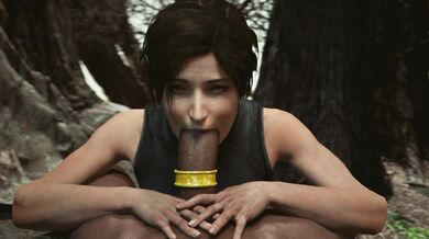 "Juicy Adventure: Lara Croft Sucking a Chubby Dick"