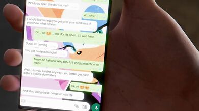 "Rebecca meeting a friend for sex at the office"