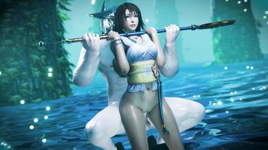 Sexy Yuna the Summoner on Knees Makes Sounds of Pleasure during sex with her hot boyfriend!