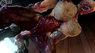 'Demoness of darkness seduces doomslayer, but finds true love in his blade'