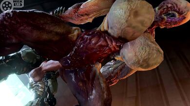 'Demoness of darkness seduces doomslayer, but finds true love in his blade'