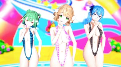 "The Queen of the Universe Strips Down in Cobby's Sling Bikini While She Plays With Herself in 4K Quality"