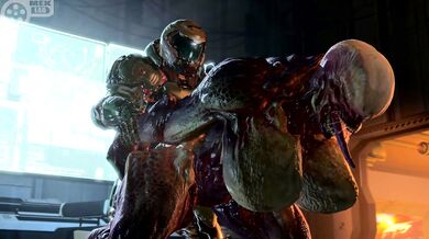 'Bloodied and Beaten, the Doomslayer claims a Hellish Victim'