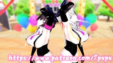 'Sexy hentai fantasy with Aria and Yuki, complete with kissing and orgasms!'