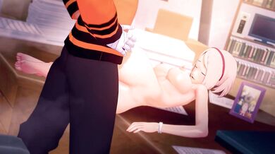 "Naruto's Sneaky Sex with Sakura from the Side"