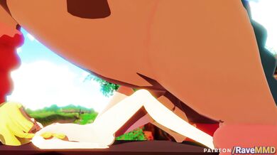 'Lillie, Mudsdale and Rave MMD's naughty adventure'.