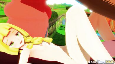 'Lillie, Mudsdale and Rave MMD's naughty adventure'.