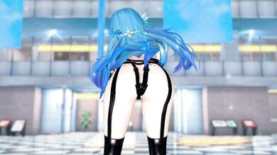 'The Anaconda, Yukihana and Shishiro Botan fuck in front of a mirror while being filmed by their director!'