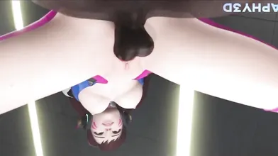 "Rewatching Overwatch in Blacklight with D.va as a horny maid, BBC PMV style."