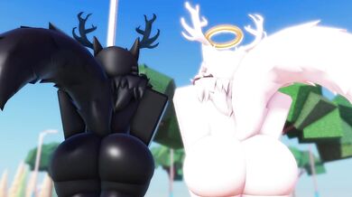 "Bouncy Booty in Latex - A Busty MILF Takes on Two Rock Hard Studs!"