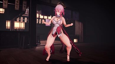 "Sensual Dance with the Gentleman and Yae Miko"