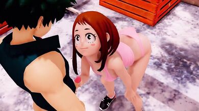 'MMD - Ochako Uraraka, Gentleman Masturbator'