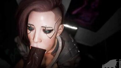 "The Sexy Nympho Vampire Gets Some Night City BBC. Regina3D"